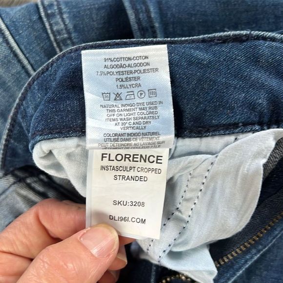 DL1961 Florence Instasculpt Cropped Jeans, Dark wash, sz 27 - Picture 8 of 11